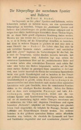 Die Körperpflege der vornehmen Spanier und Italiener