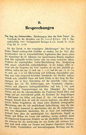 367-368 [Rezension] Könn, Josef, Der Sieg des Gottesreiches