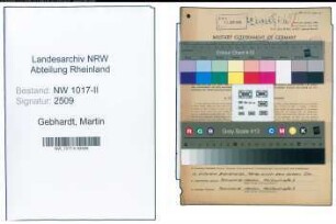 Entnazifizierung Martin Gebhardt , geb. 02.12.1899 (Ingenieur)