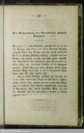 Der Kronenberg bei Ebendörfel, unweit Bautzen