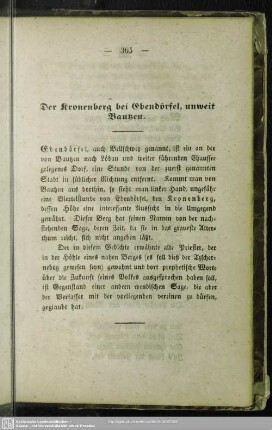 Der Kronenberg bei Ebendörfel, unweit Bautzen