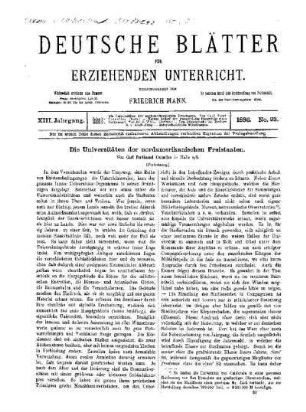 Die Universitäten der nordamerikanischen Freistaaten : (Fortsetzung)