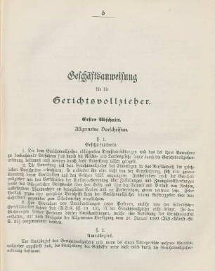 Erster Abschnitt. Allgemeine Vorschriften.