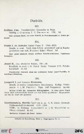 Porträts (Nr. 303-313)