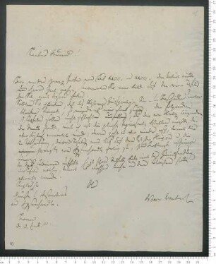 Brief von Christian Gottfried Daniel Nees von Esenbeck an Adelbert von Chamisso