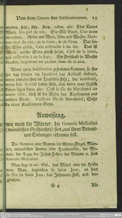 Vom Genere Substantivorum