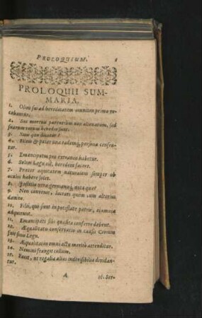 Proloquium.