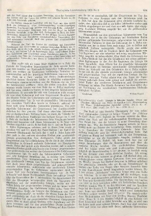 614-615 [Rezension] Korolevskij, Cyrille, Liturgie in lebender Sprache