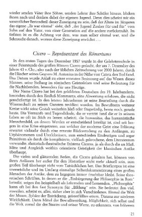 Cicero - Repräsentant des Römertums