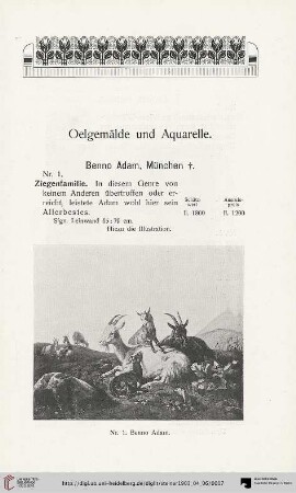 Oelgemälde und Aquarelle (Nr. 1-161)