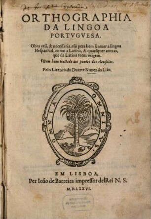 Orthographia da Lingoa Portuguesa