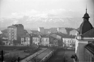 Sofia: Blick vom Haus, Straße 6. September, auf Witoscha[gebirge]