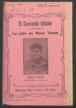 [Retrato de] Rosa Tusso : (Verdadero retrato)