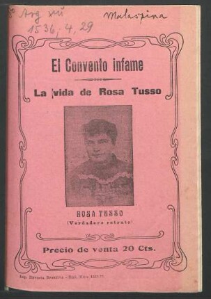 [Retrato de] Rosa Tusso : (Verdadero retrato)