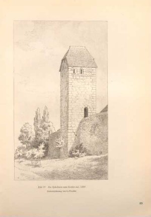 Bild 19 Der Spitalturm vom Graben aus, 1864