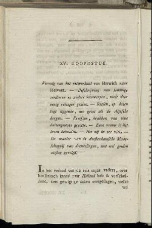 XV. Hoofdstuk