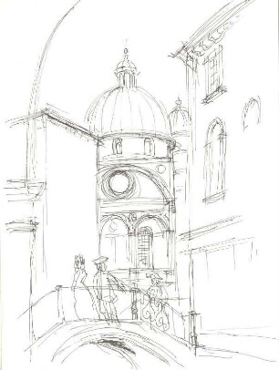 Venedig Blick auf St.a Maria Miracoli