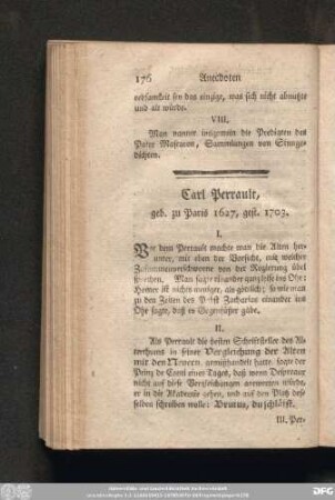 Carl Perrault, geb. zu Paris 1627, gest. 1703.