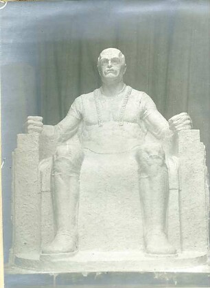 Billing, Hermann; Bingerbrück - Elisenhöhe (Rheinland-Pfalz); Bismarck-Nationaldenkmal - Skulptur Otto von Bismarck (Gipsmodell)