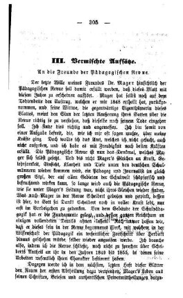 An die Freunde der Pädagogischen Revue