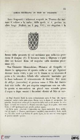 Corba egiziana in oro di Tharros