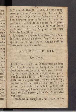 Aventure XII. Les Cornes.