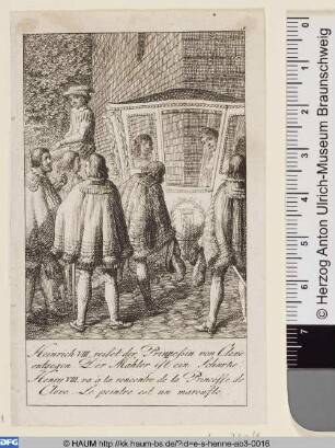 Heinrich VIII. reitet der Prinzessin von Cleve entgegen