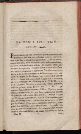 Ev. Dom. I. post Trin. - Ev. Dom. VII. post Trin.