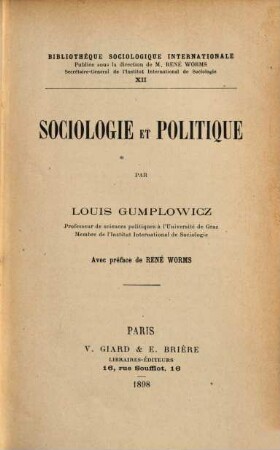 Sociologie et politique