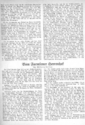 Vom Farmsener Herrenhof