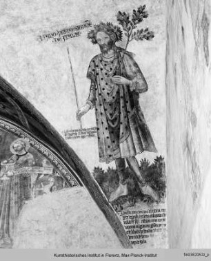 König Janus, 1. König von Latium - Dekoration der Südwand und der südlichen Gewölbezwickel