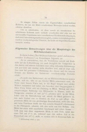 Allgemeine Betrachtungen über die Morphologie der Milchsäurebakterien.