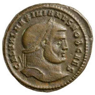 Münze, Follis, 296 - 297 n. Chr.