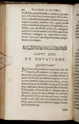 Caput XXIV. De Notatione.