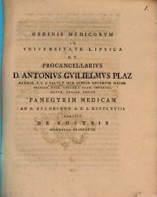 De sostris nonnulla praefatus