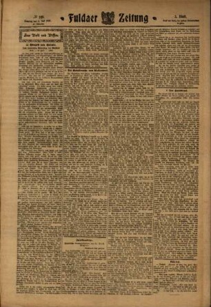 Dritte Ausgabe vom Samstag, den 02. Juli 1910.