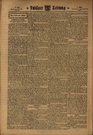 Dritte Ausgabe vom Samstag, den 02. Juli 1910.