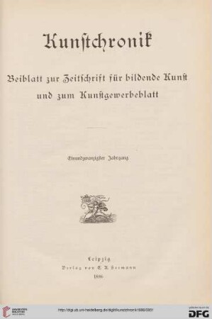 21: Kunstchronik: Wochenschrift für Kunst und Kunstgewerbe