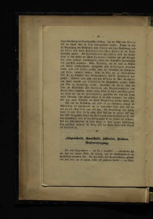 Längenschnitt, Querschnitt, Schleusen, Brücken, Wasserversorgung.