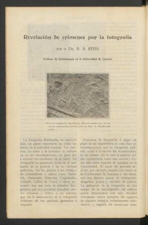 Revelación de crímenes por la fotografía