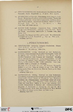 5. Fürstenberg (Nr. 229-235)