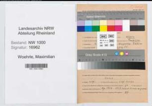 Entnazifizierung Maximilian Woehrle, geb. 06.09.1914 (Zollbeamter)