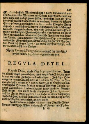 Regula Detri.