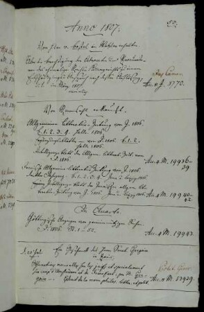 Von Hhrn v. Bostel in Wetzlar erhalten. - Von Ramsahl erkauft. - Ein Geschenck des Herrn Senat. Gregoire in Paris.