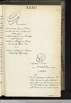 XXXV., 8. November 1856