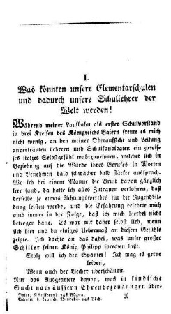 Was könnten unsere Elementarschulen und dadurch unsere Schullehrer der Welt werden!
