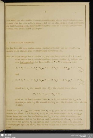 § 2 Mechanische Quadratur
