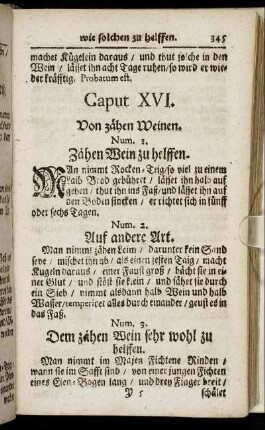 Caput XVI. - Caput XVIII.