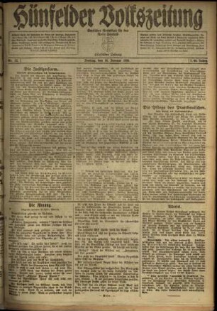 Ausgabe vom Freitag, den 16. Januar 1920.