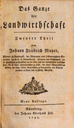 Das Ganze der Landwirthschaft, 2